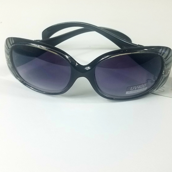 NWOT, Fenli, Black Tiger Sunglasses, black handles - Picture 4 of 7